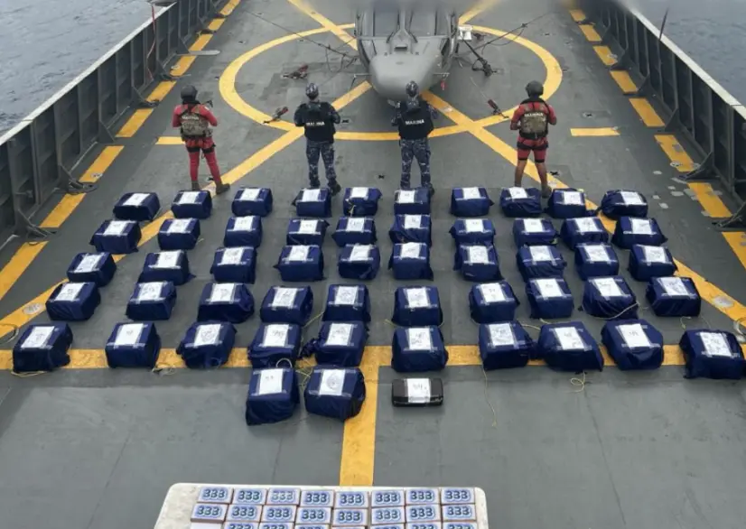 Omar García Harfuch confirma decomiso de 1.6 toneladas de cocaína en Guerrero tras un operativo de la Marina. Marina