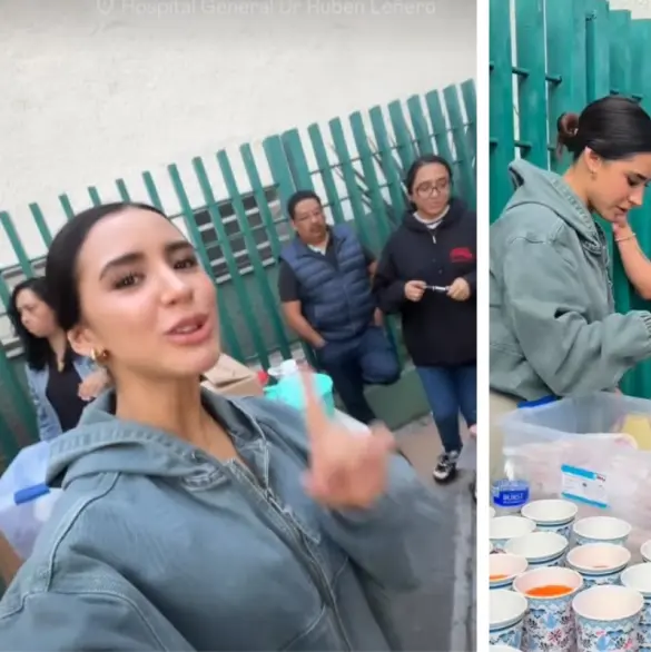 Tammy Parra regala comida a familiares de víctimas de la explosión de pipa en Iztapalapa