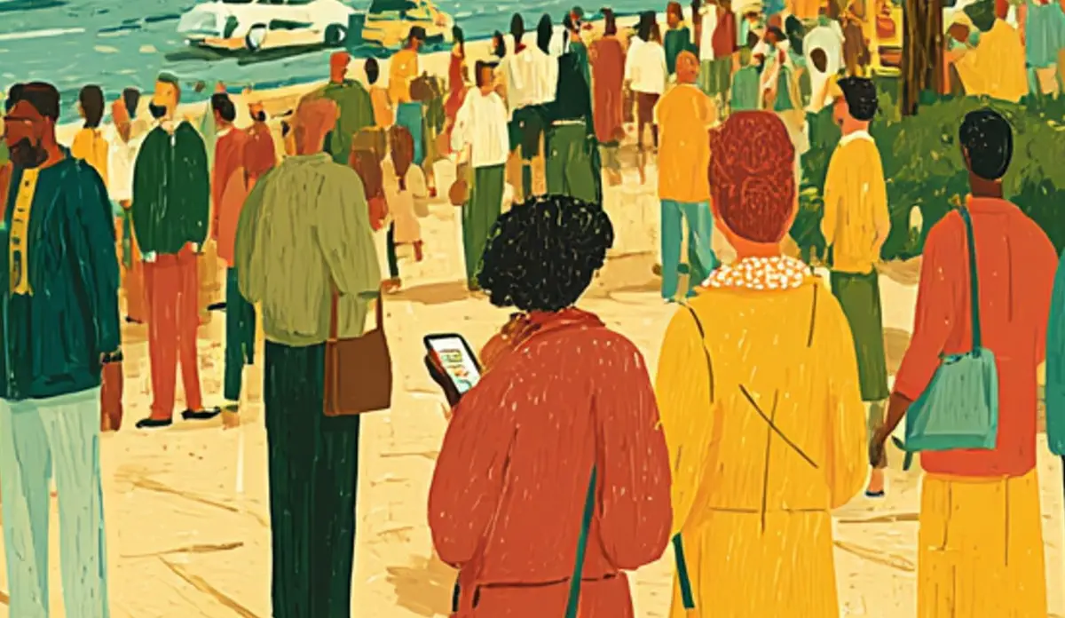 Los riesgos de usar la tecnología sin haber desarrollado habilidades de ciudadanía digital. AI MidJourney, 2025.