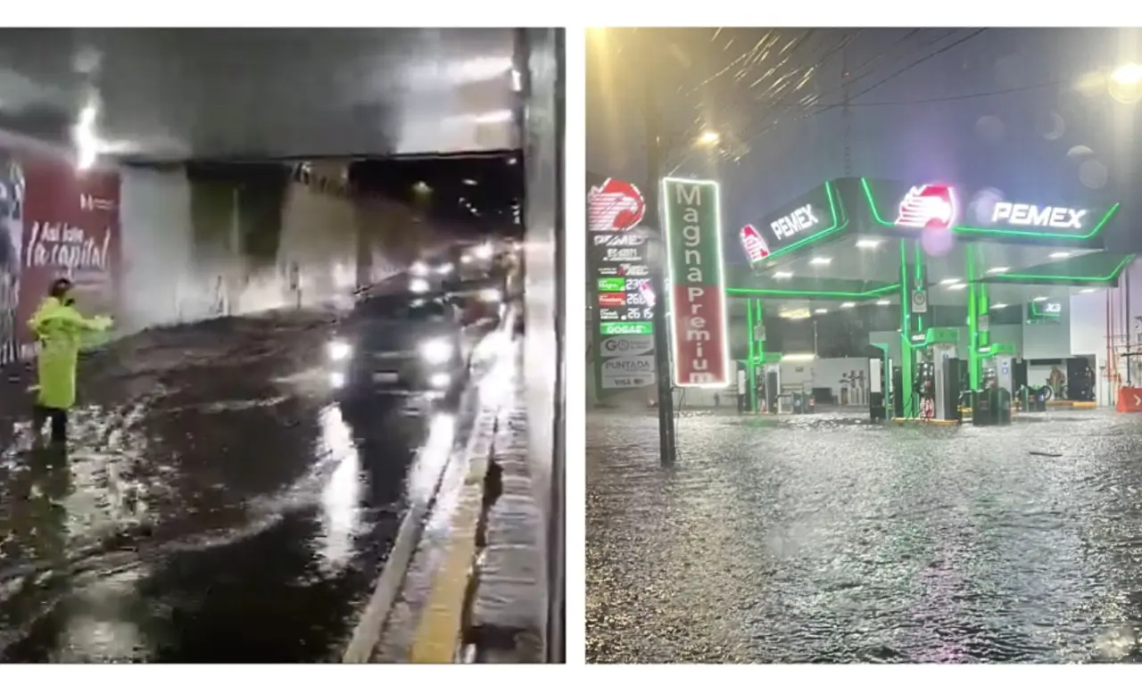  Lluvias intensas azotan la CDMX: inundaciones y retrasos en el metro 