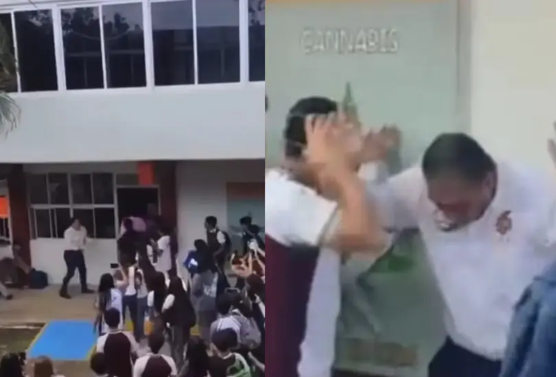 Alumnos del Cetis 78 protestan y agreden a docente en Tamaulipas. Alumnos del Cetis 78 protestan y agreden a docente en Tamaulipas.