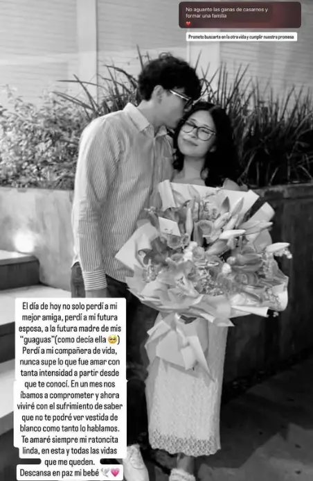 Así se despidió su novio de ella. Instagram.