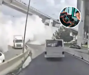 Revelan estado de salud de Erick Vicente, chofer del microbús que aparece en el video de la explosión de la pipa