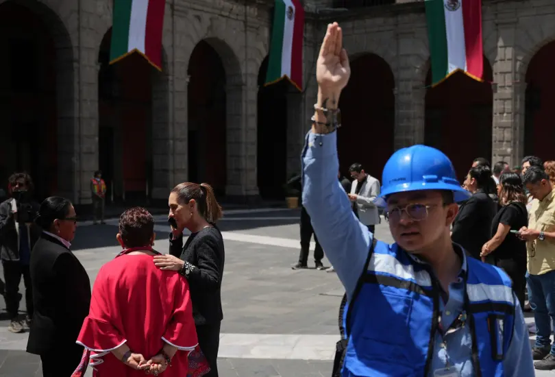 Claudia Sheinbaum en Palacio Nacional.
