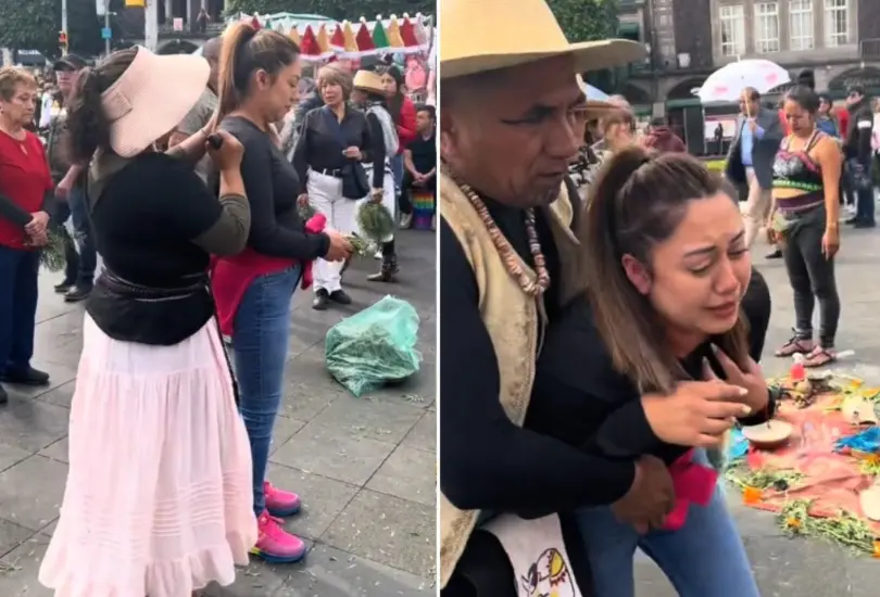La usuaria accedió a abrir los brazos para que el procedimiento pudiera realizarse.