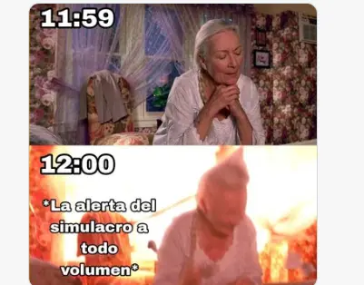 Los memes del Simulacro Nacional 2025. X.