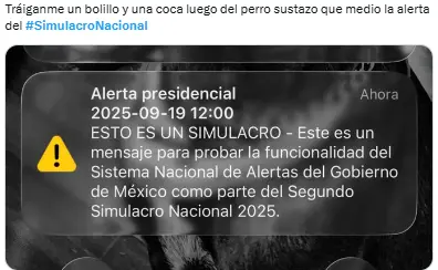 Los memes del Simulacro Nacional 2025. X.