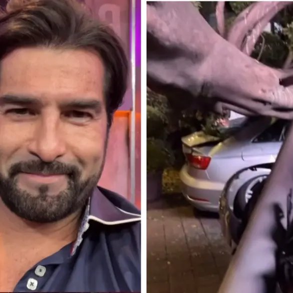 Cae enorme árbol sobre el auto de Arturo Carmona; este es su estado de salud