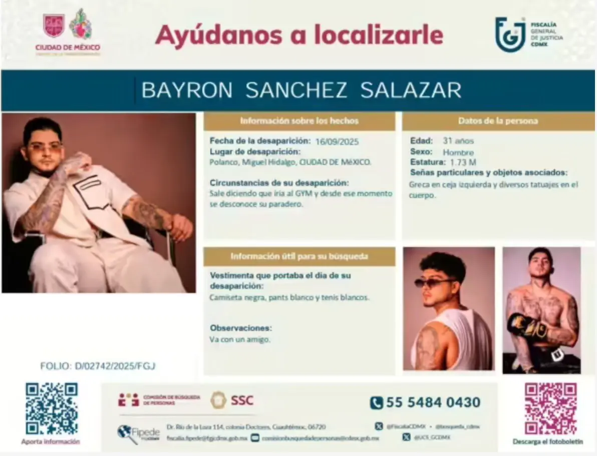 Ficha de búsqueda Bayron Sánchez Salazar Especial