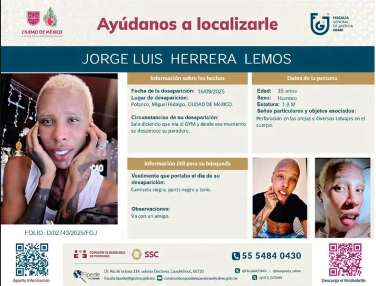 Ficha de búsqueda de Jorge Luis Herrera Especial