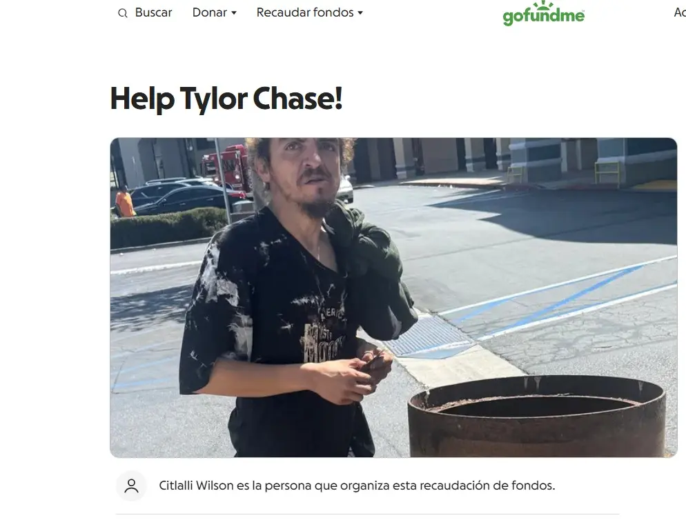 Donaciones para Tylor Chase Redes sociales