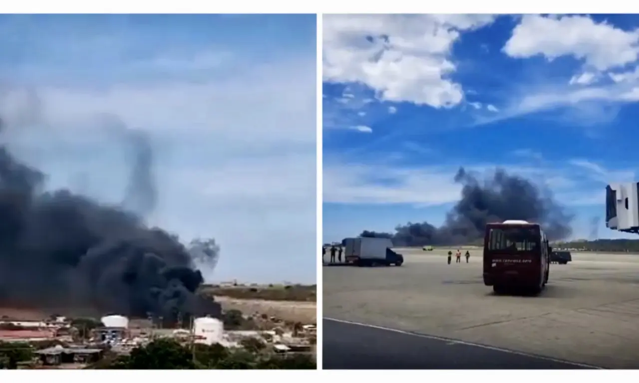  Así fue el impactante momento en que avioneta Learjet se estrelló en el aeropuerto de Maiquetía, Venezuela 
