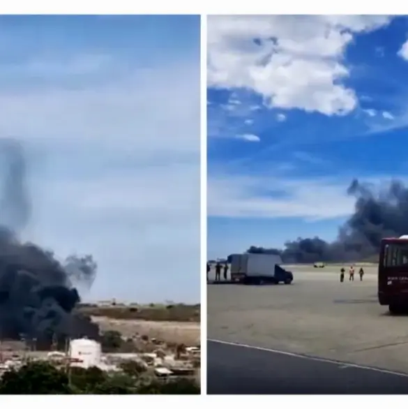 Así fue el impactante momento en que avioneta Learjet se estrelló en el aeropuerto de Maiquetía, Venezuela