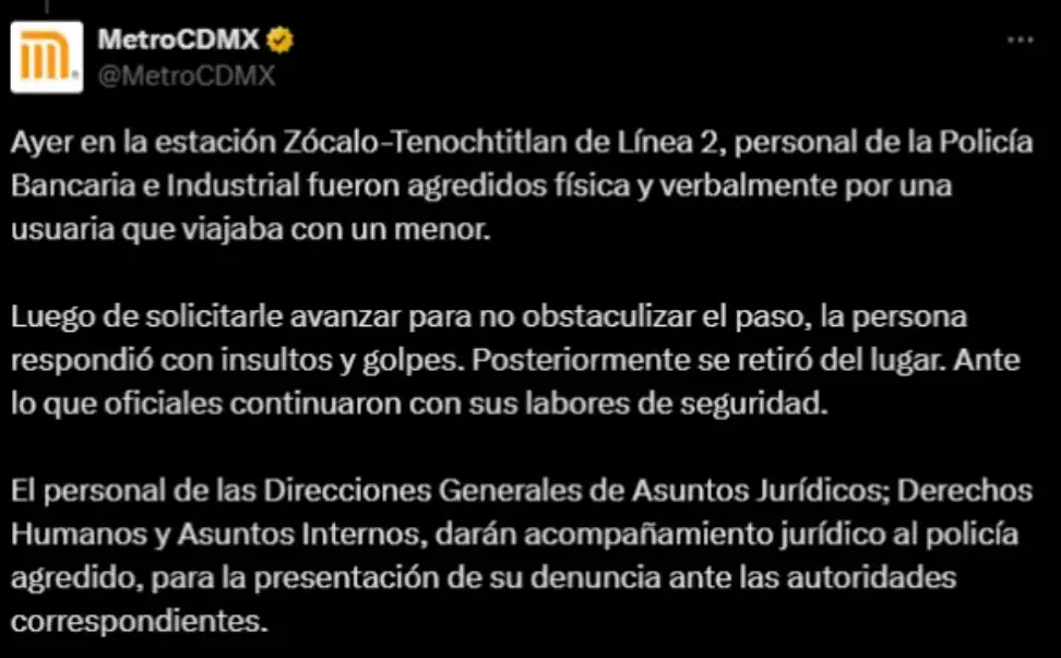 El metro de la CDMX dio la versión de sus hechos. Especial
