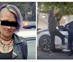 Mujer agrede e insulta a policía tras haber tenido una riña con su esposo