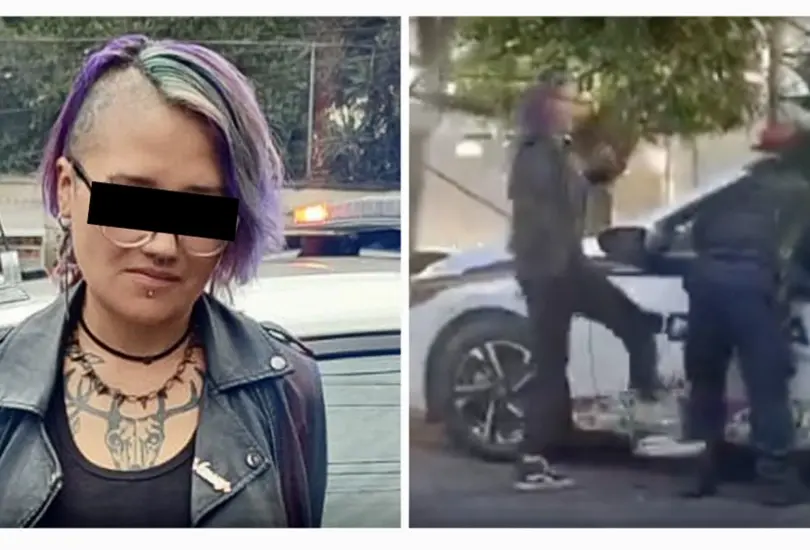 Mujer agrede e insulta a policía tras haber tenido una riña con su esposo