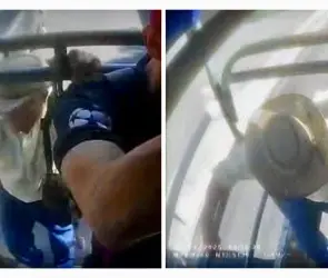 Abuelito muere al caer de transporte público y golpearse la nuca | VIDEO