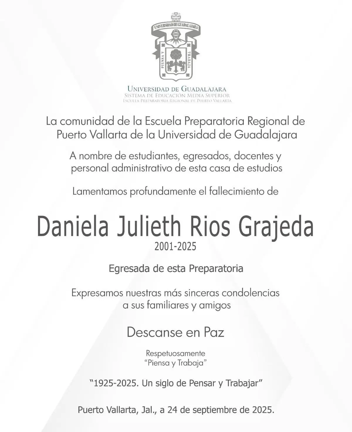 Daniela Julieth Ríos Grajeda Especial