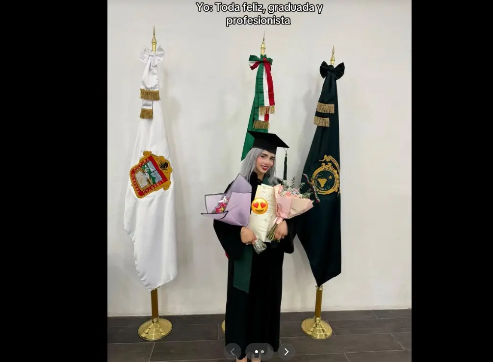 Samantha en su graduación TikTok