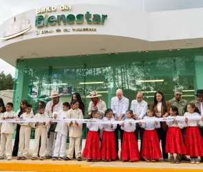 Inauguran Banco del Bienestar en Pueblo Nuevo, Durango