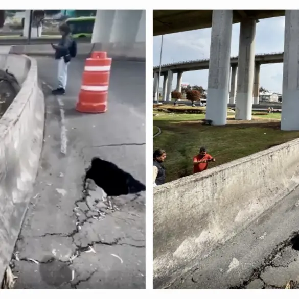 Socavón en Puente de la Concordia reaviva debate tras explosión de pipa en Iztapalapa: "y lo acaban de arreglar"