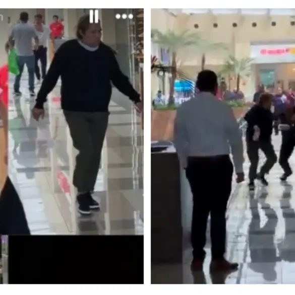Farderos agreden a vigilantes y clientes en Patio Santa Fe, CDMX | VIDEO