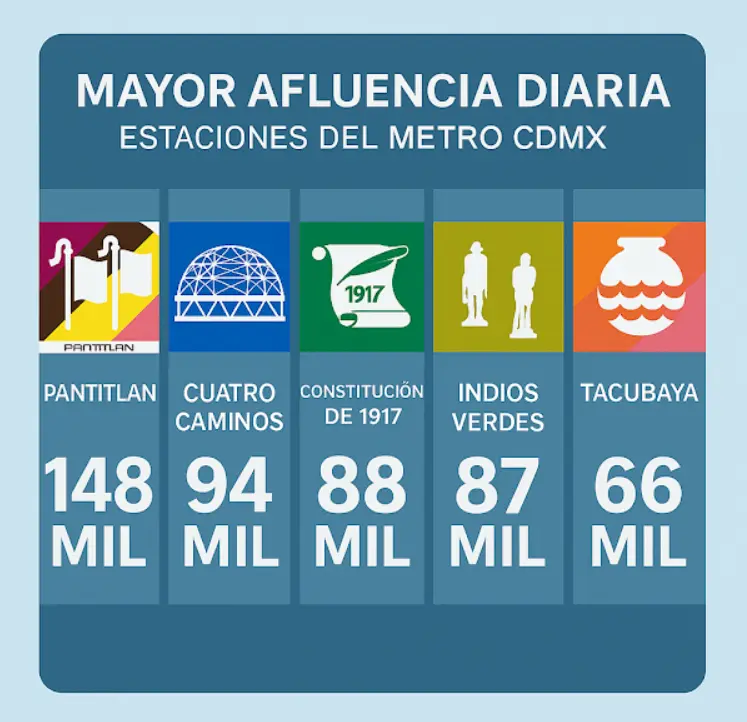 Pantitlán, la estación con más tráfico del Metro, concentra 148 mil pasajeros diarios en 2025. Especial