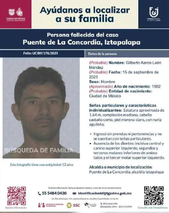 Se estuvo buscando a sus familiares por semanas. FGJCDMX