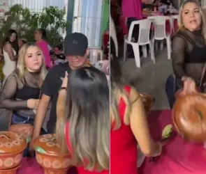 Le niegan un taco extra y avienta cazuela: la apodan "Lady Hambreada"