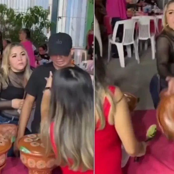 Le niegan un taco extra y avienta cazuela: la apodan "Lady Hambreada"