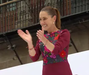 En fotos: así se vivió el festejo de Sheinbaum en el Zócalo tras un año de gobierno