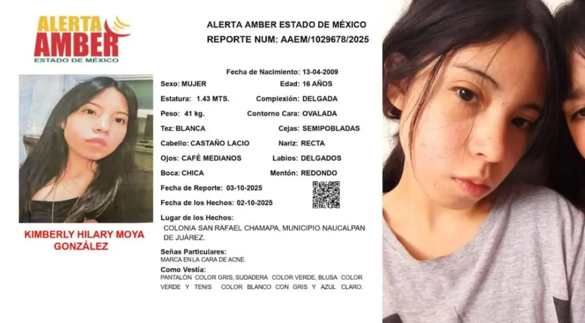  Kimberly Moya fue vista por última vez el pasado 2 de octubre. 
