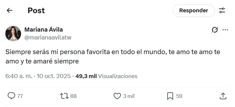 Mariana Ávila despide a su novio Instagram