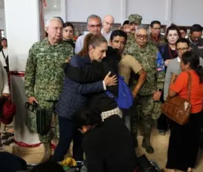 Sheinbaum visita a familias damnificadas por las lluvias en Puebla, Veracruz e Hidalgo