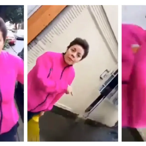 "Lady Coladera": mujer golpea a conductor con una escoba por estacionarse frente a su casa