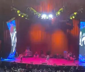 Momento exacto en que cae pantalla gigante durante concierto del Tri en el Auditorio Nacional