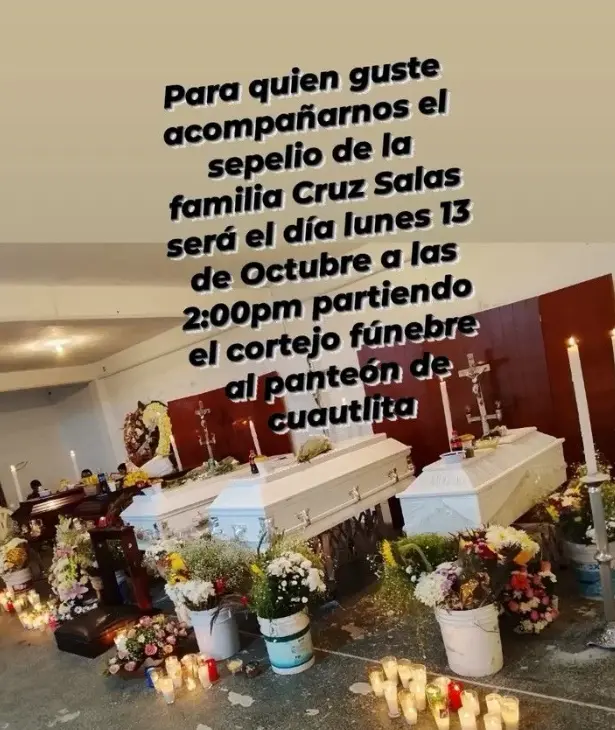 Sus familiares se despidieron de ellos. Facebook.