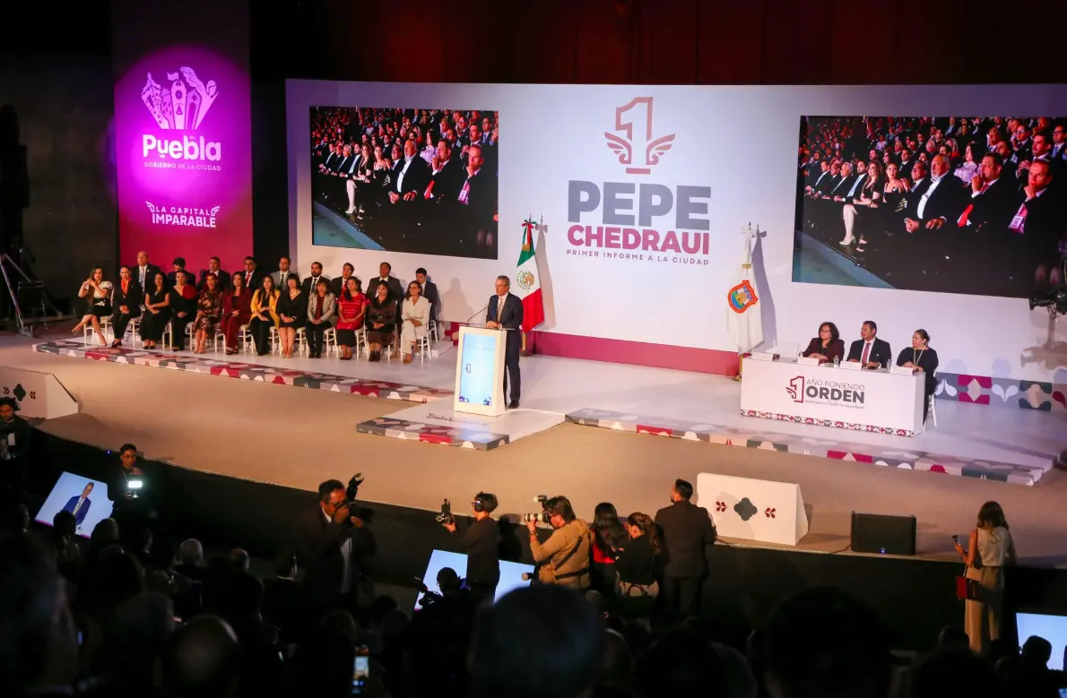 Pepe Chedraui en su primer informe de gobierno. Especial
