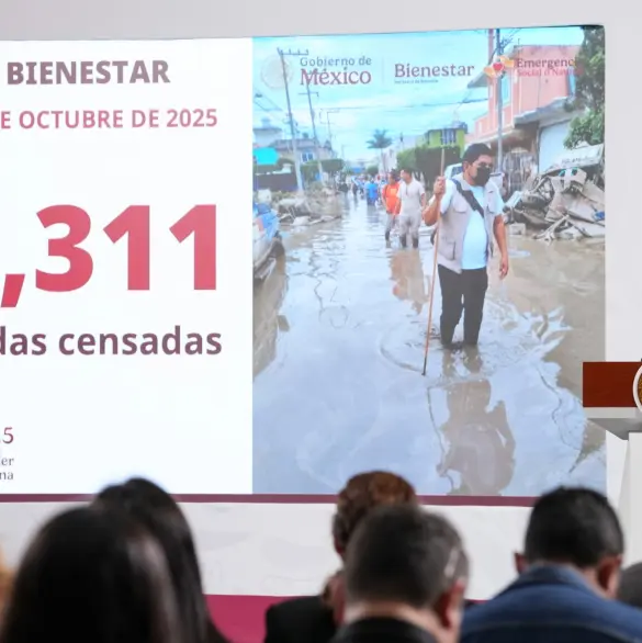 Sheinbaum reporta avance del censo en más de 26 mil viviendas afectadas por lluvias