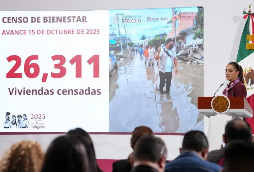 Sheinbaum reporta avance del censo en más de 26 mil viviendas afectadas por lluvias Sheinbaum reporta avance del censo en más de 26 mil viviendas afectadas por lluvias