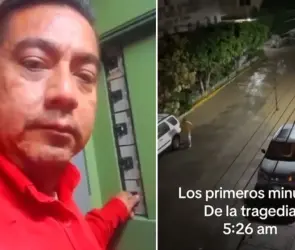 Momento exacto en que Don Chuy activó la alarma de Pemex para alertar del inminente desbordamiento del río Cazones