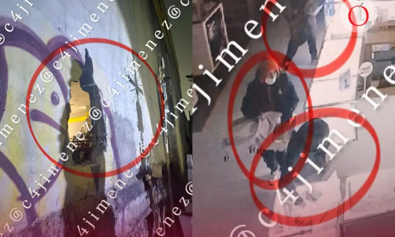  En CDMX, un Coppel fue saqueado tras un boquete en la pared. 