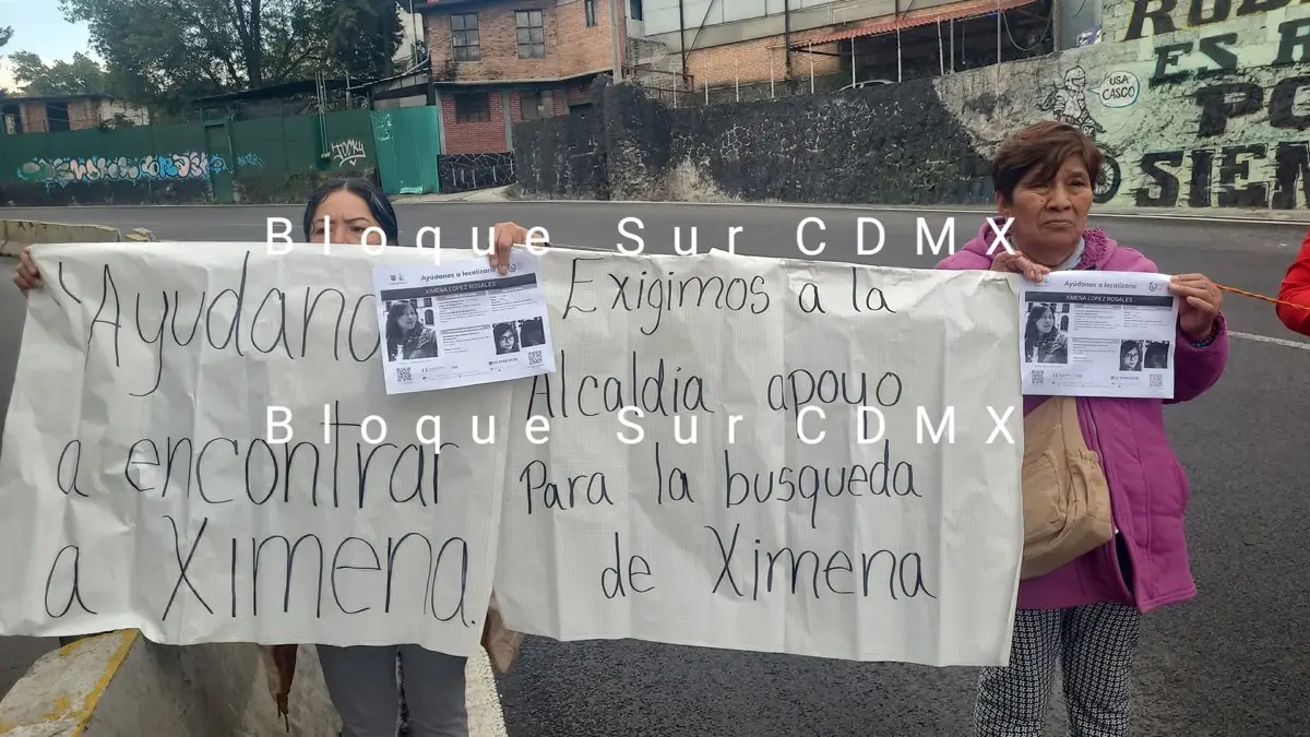Familiares exigen que las autoridades activen protocolos de búsqueda de la joven Bloque Sur CDMX