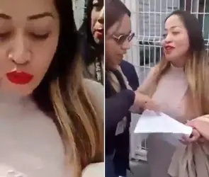 El momento exacto en que Tania Félix "N", ex candidata del PRI, sale en libertad y vuelve a ser detenida acusada de homicidio