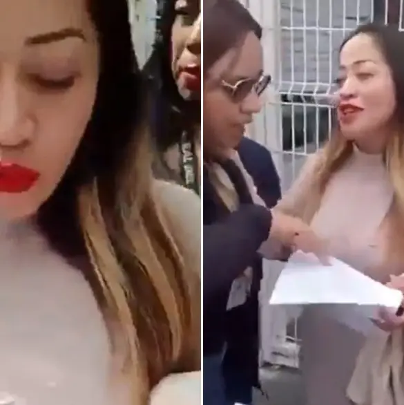 El momento exacto en que Tania Félix "N", ex candidata del PRI, sale en libertad y vuelve a ser detenida acusada de homicidio