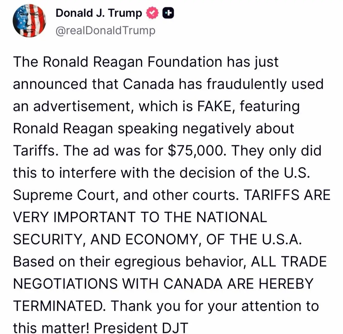 El mensaje de Trump contra Canadá. Especial.
