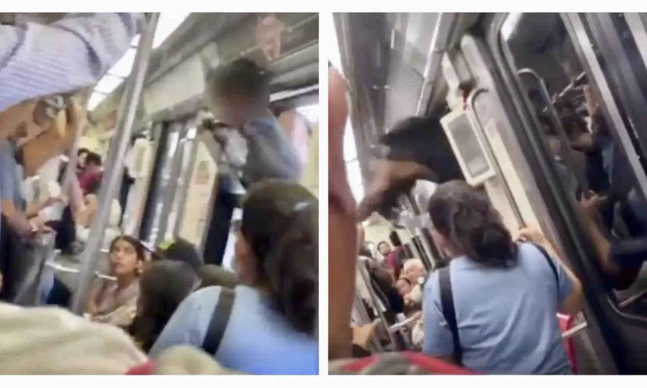  Hombre muere tras colgarse de la ventana exterior del metro | VIDEO 