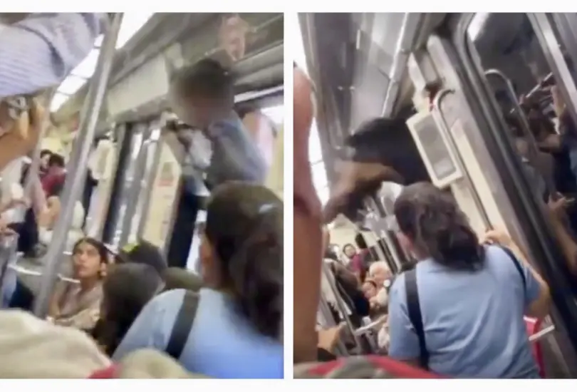 Hombre muere tras colgarse de la ventana exterior del Tren Ligero | VIDEO Hombre muere tras colgarse de la ventana exterior del Tren Ligero | VIDEO