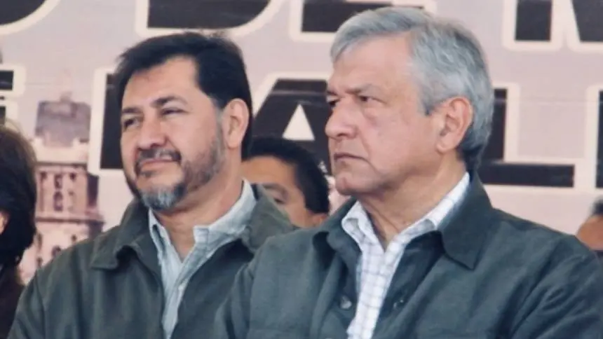 Noroña junto a AMLO. RR.SS.