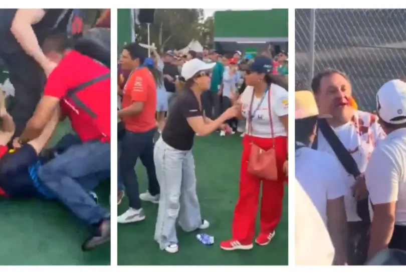 ¡Qué oso! Aficionados protagonizan peleas en el Gran Premio de México ¡Qué oso! Aficionados protagonizan peleas en el Gran Premio de México